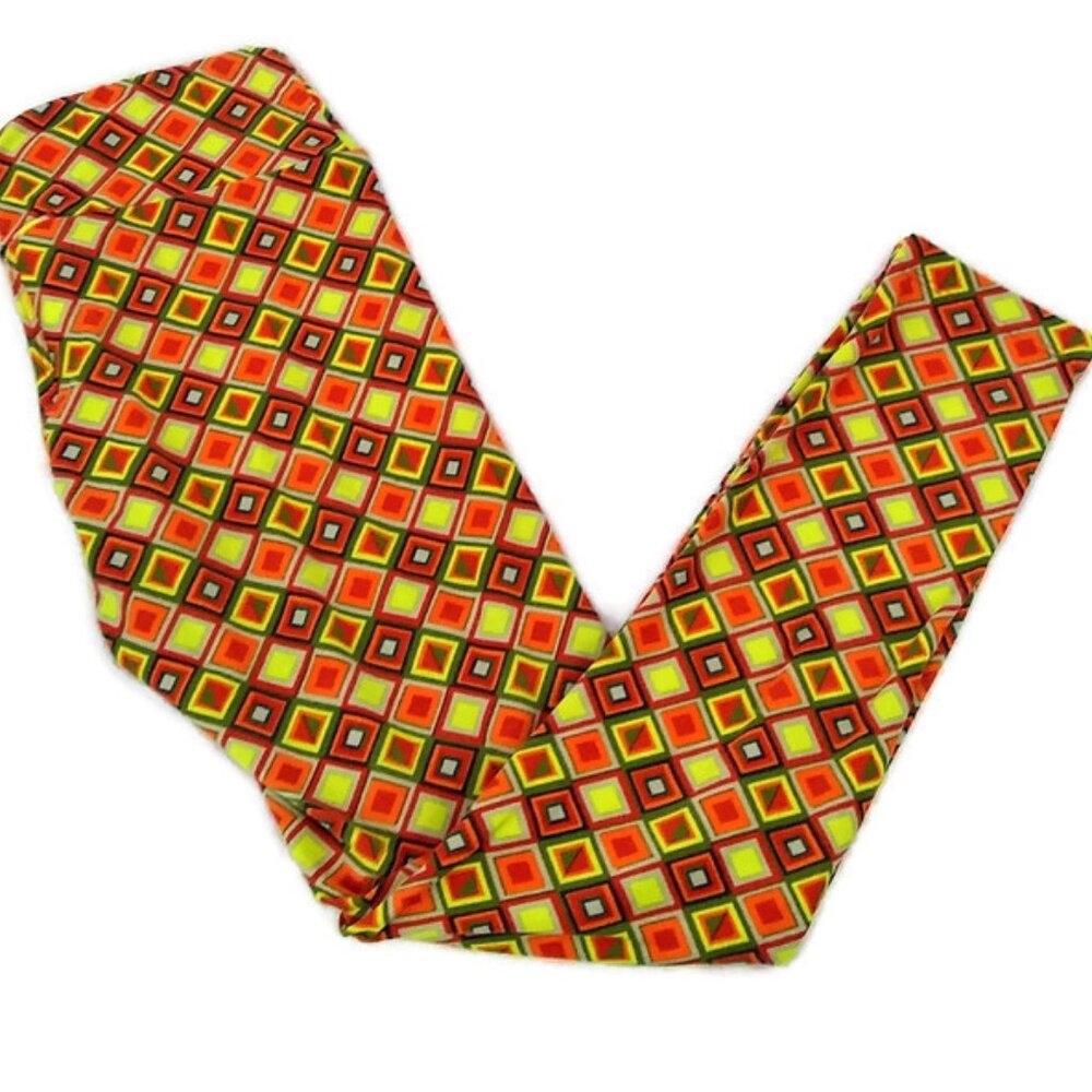 LuLaRoe Yellow One Size Women's Athletic Yellow, Red, Blue Cute Athletic Legging